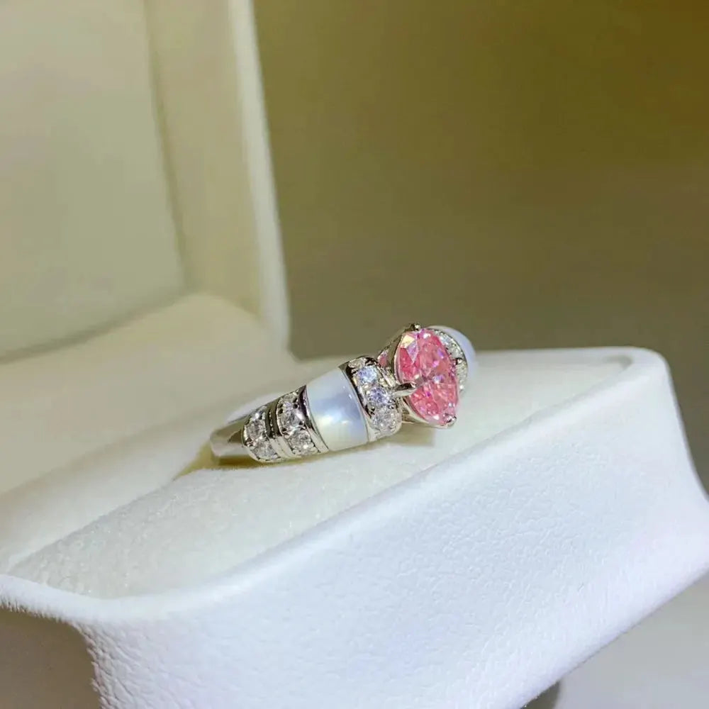 1 Carat Moissanite 925 Sterling Silver Ring by Partner Label