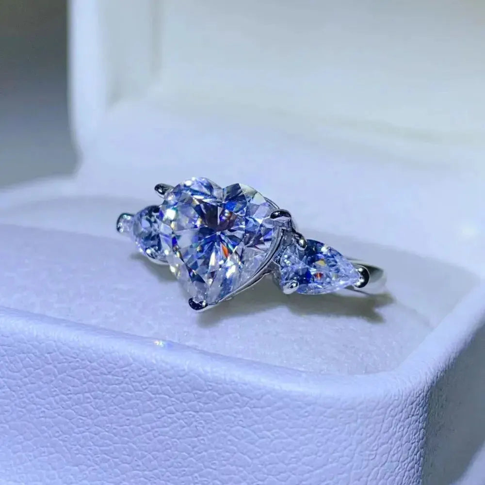 3 Carat Moissanite 925 Sterling Silver Ring by Partner Label