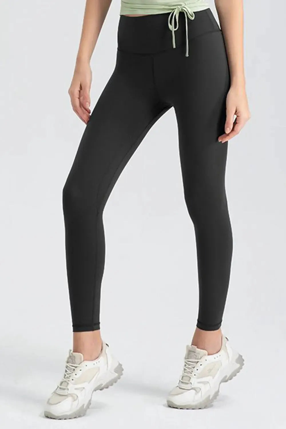 Wide Waistband Slim Fit Active Leggings by Partner Label