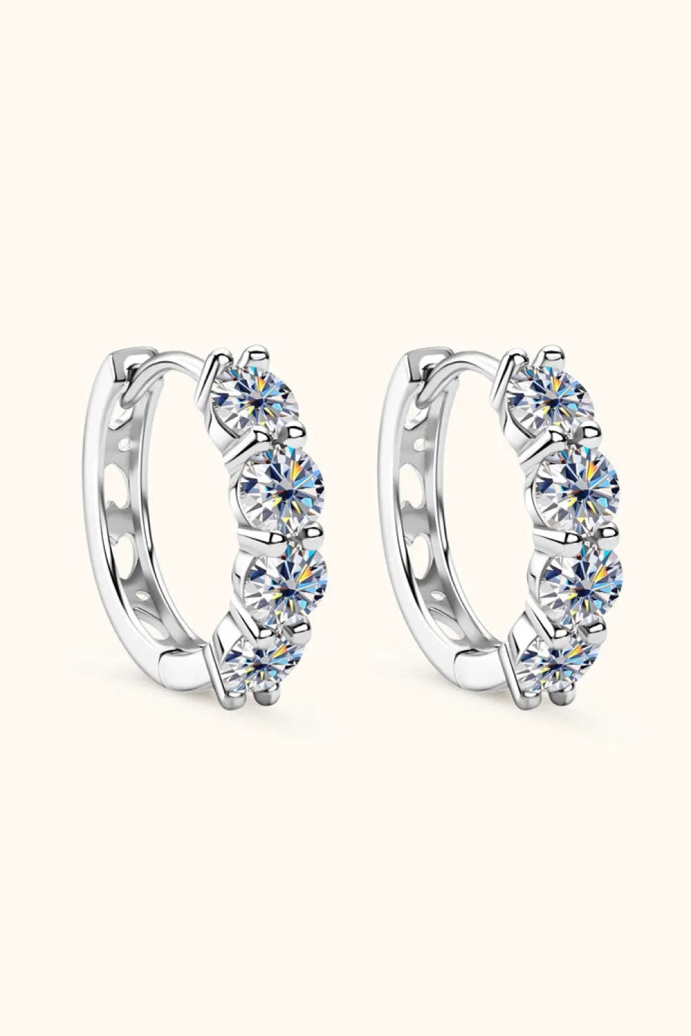 2.4 Carat Moissanite Huggie Earrings by Partner Label