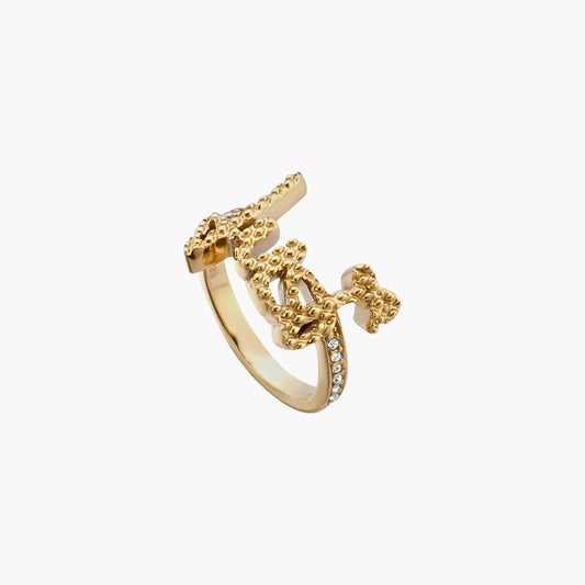 Just Cavalli Women's Gold Stainless Steel Ring | Jcrg00590206 by JUST CAVALLI