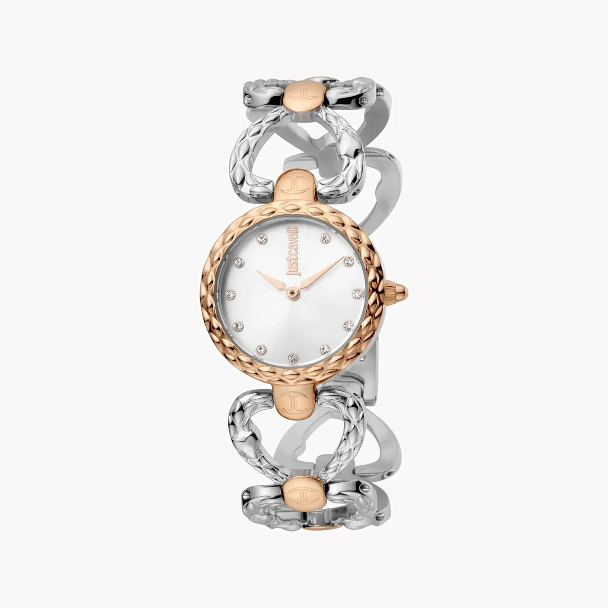 Just Cavalli Women's Silver & Rose Gold Watch, Silver Dial | Jc1l132m0055 by JUST CAVALLI
