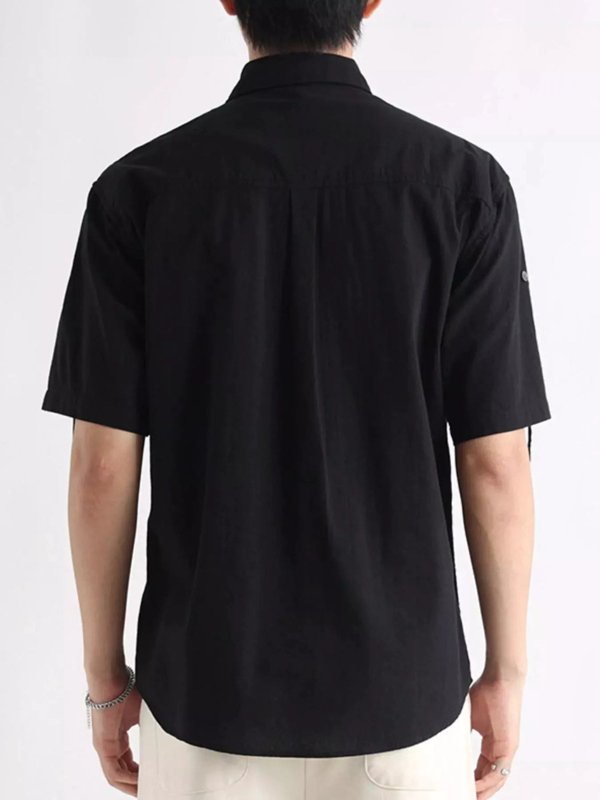 Men's Plus Size Short Sleeve Button-Down Shirt by Trendsi