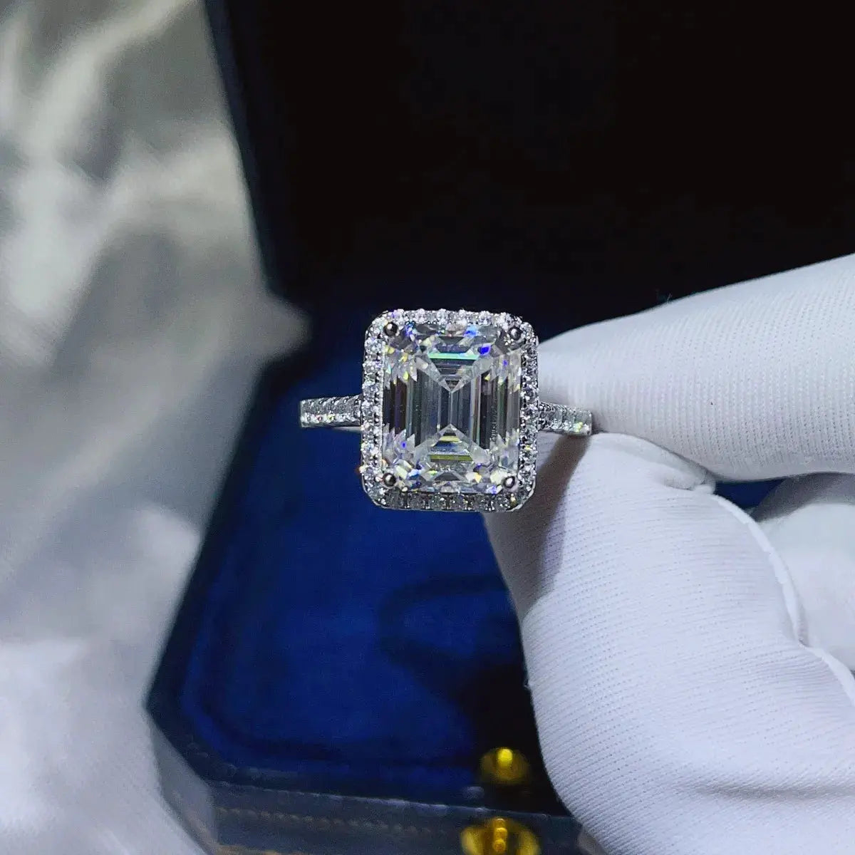 5 Carat Moissanite 925 Sterling Silver Ring by Partner Label