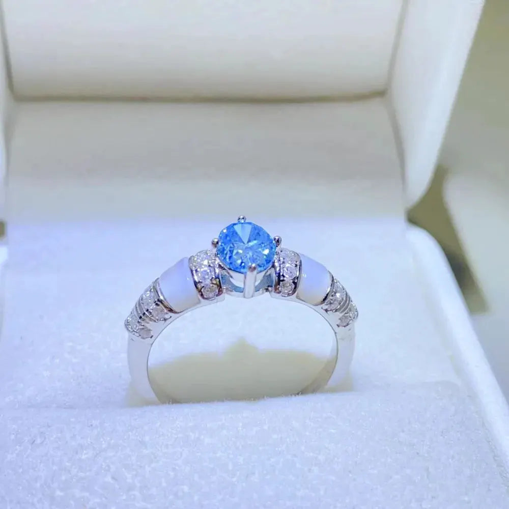 1 Carat Moissanite 925 Sterling Silver Ring by Partner Label