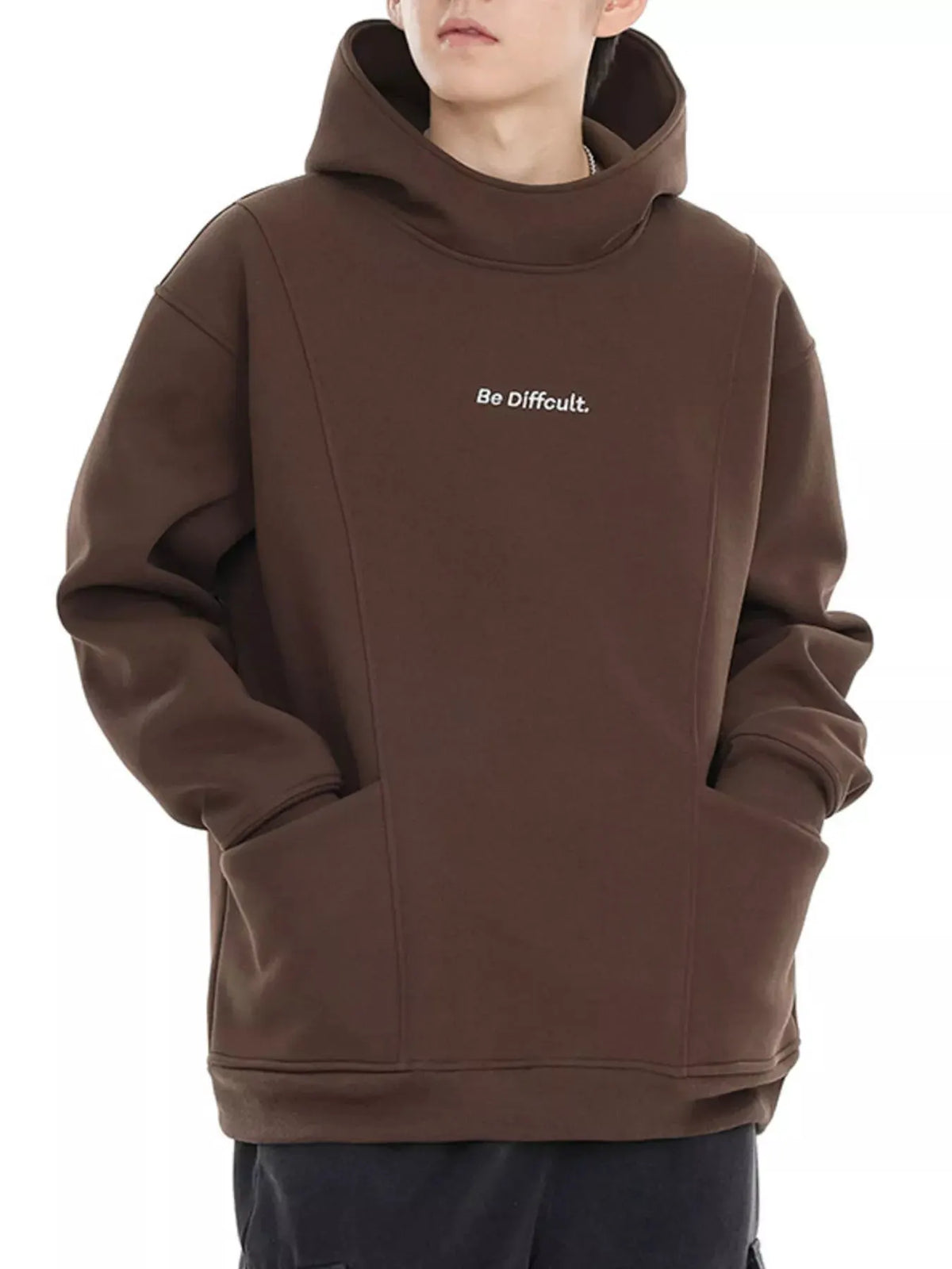Men's Plus Size Letter Long Sleeve Hoodie by Trendsi