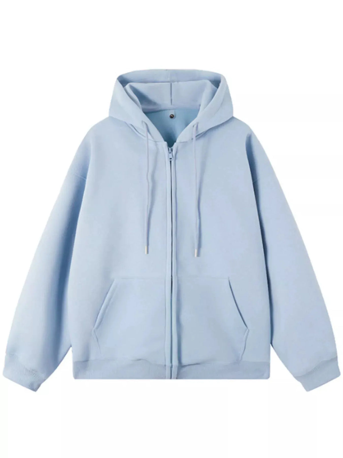 Men's Casual Loose Fit Zip-Up Hoodie by Partner Label