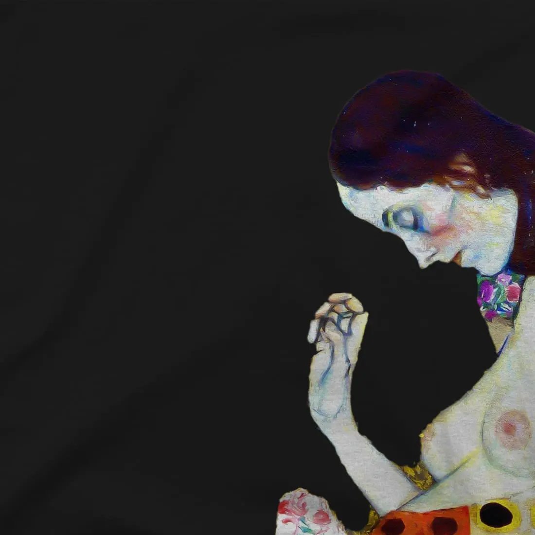 Gustav Klimt Hope II, 1908 artwork t-shirt by Art-O-Rama Shop