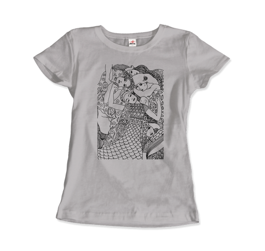 Gustav Klimt the Virgin (Maiden) 1913 Sketch t-shirt by Art-O-Rama Shop