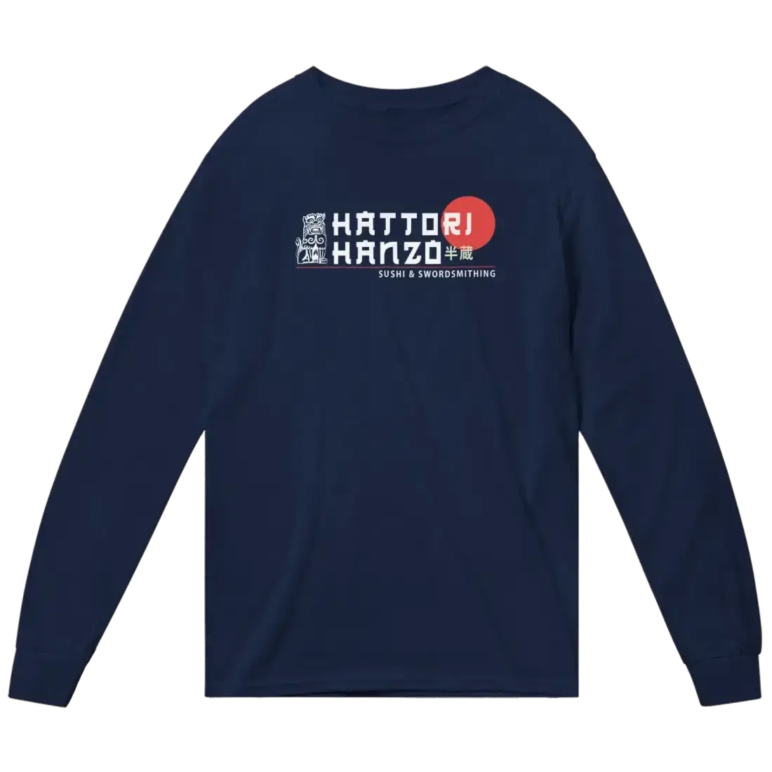 Hattori Hanzo, Sushi and Swordsmithing Long Sleeve Shirt by Art-O-Rama Shop