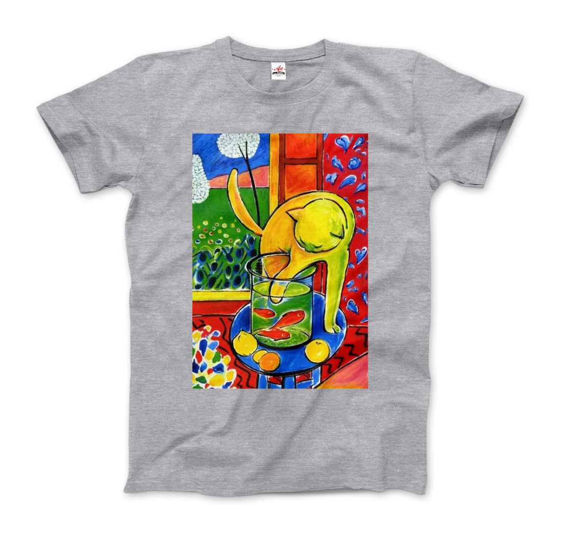 Henri Matisse the Cat with Red Fishes 1914 artwork t-shirt by Art-O-Rama Shop