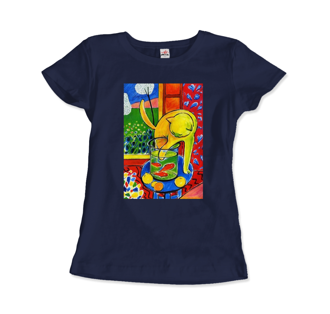 Henri Matisse the Cat with Red Fishes 1914 artwork t-shirt by Art-O-Rama Shop