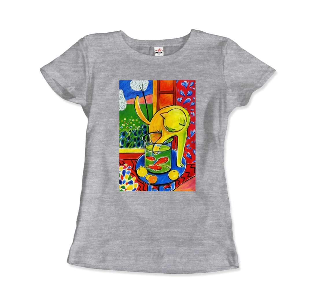 Henri Matisse the Cat with Red Fishes 1914 artwork t-shirt by Art-O-Rama Shop