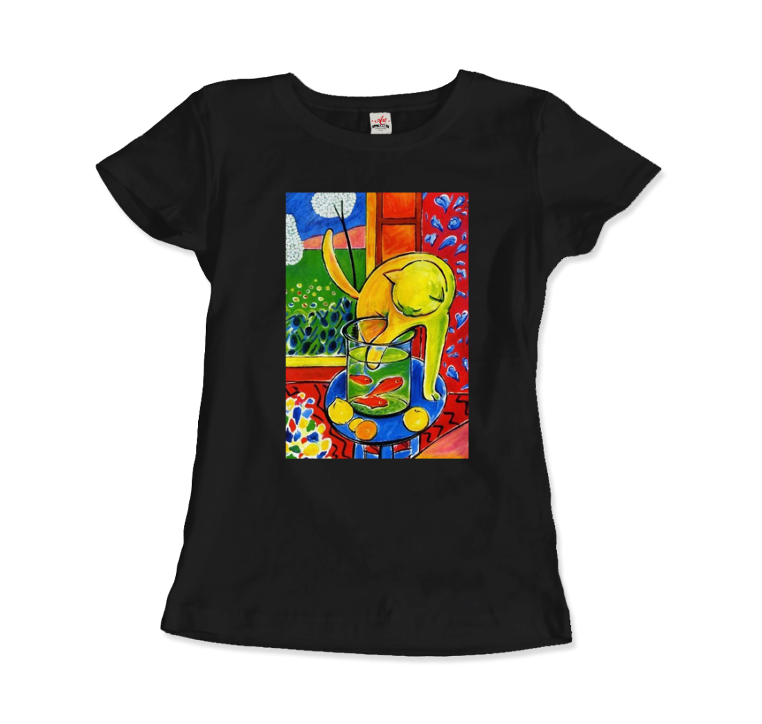 Henri Matisse the Cat with Red Fishes 1914 artwork t-shirt by Art-O-Rama Shop
