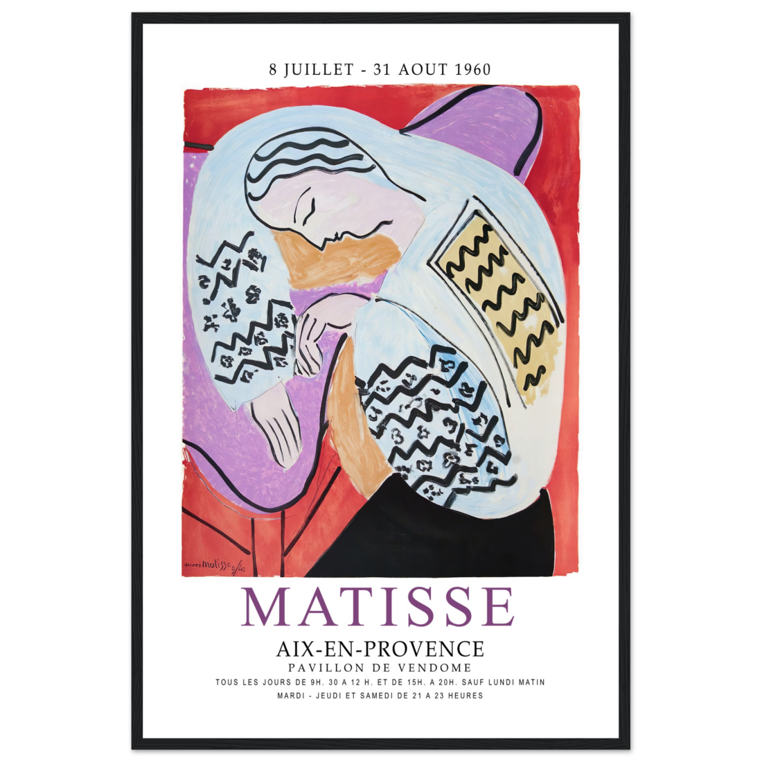 Henri Matisse the Dream Aix-En-Provence exhibition poster by Art-O-Rama Shop