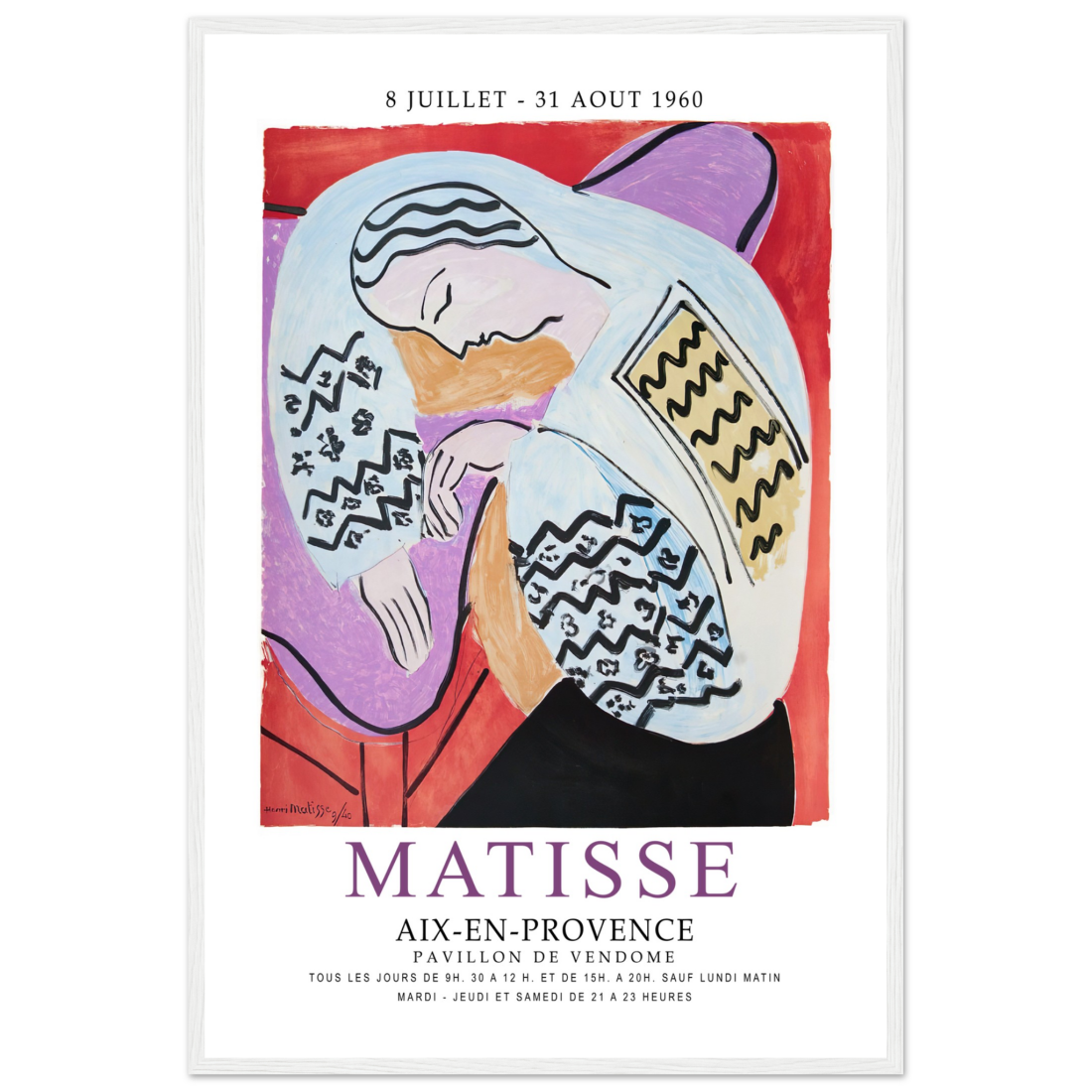 Henri Matisse the Dream Aix-En-Provence exhibition poster by Art-O-Rama Shop