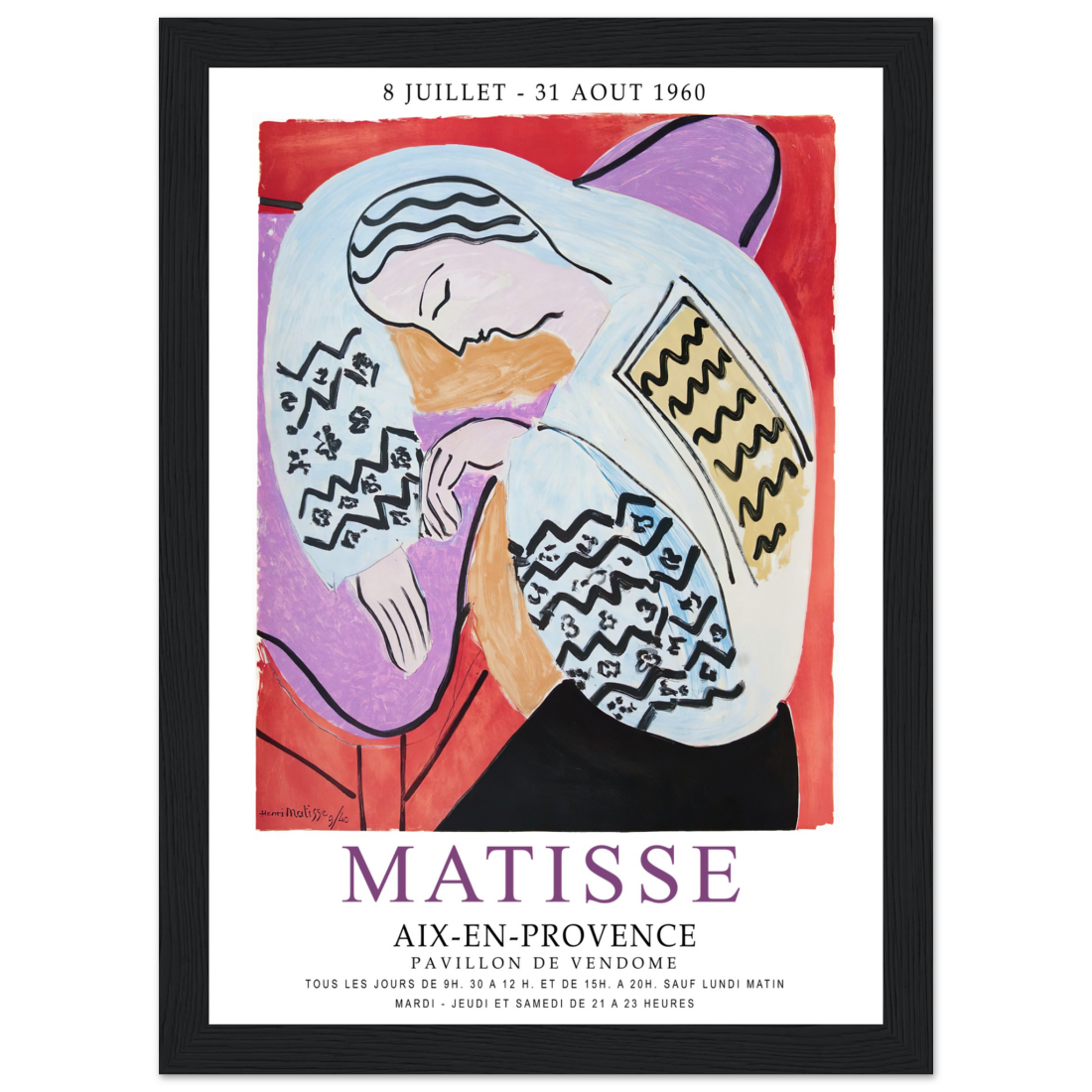 Henri Matisse the Dream Aix-En-Provence exhibition poster by Art-O-Rama Shop