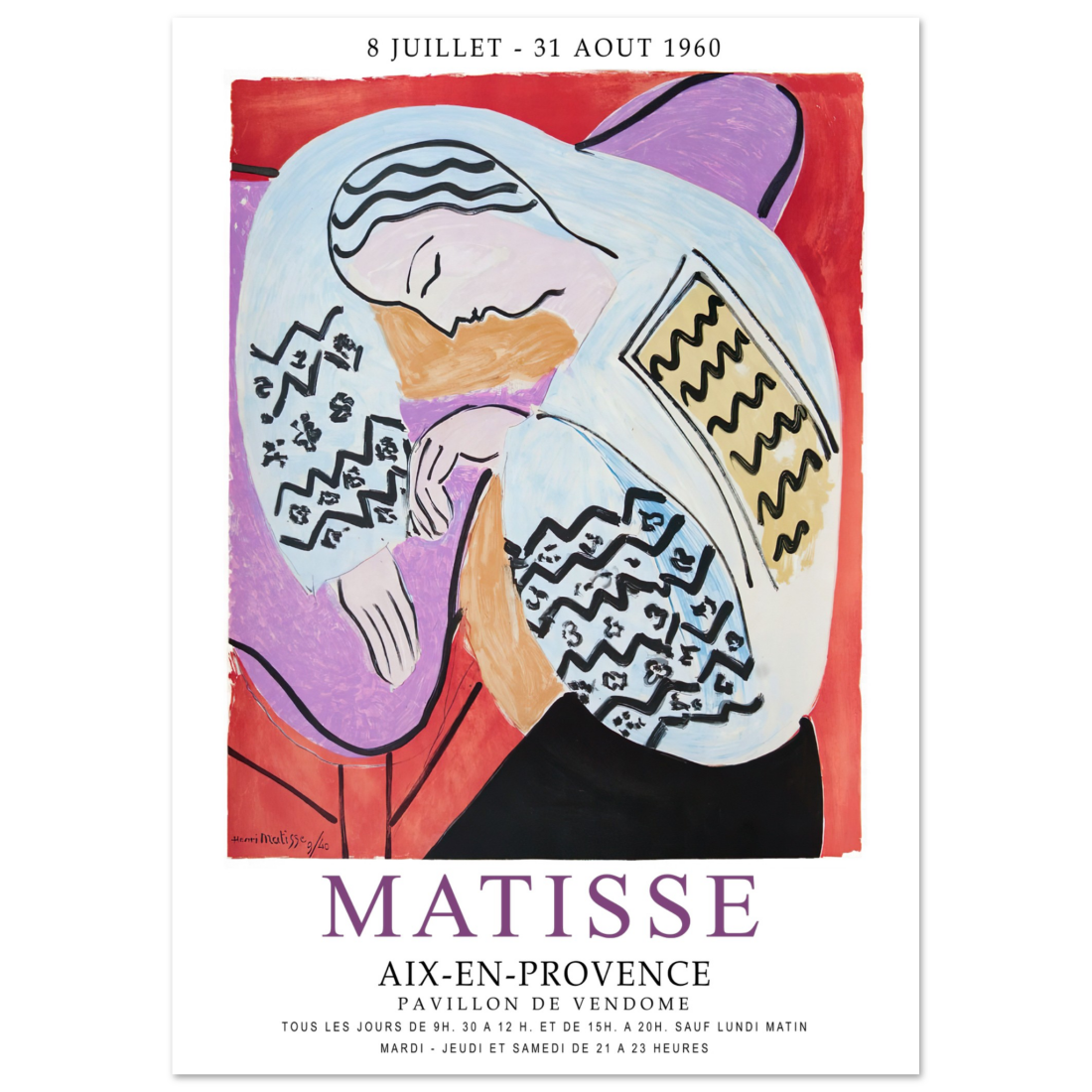 Henri Matisse the Dream Aix-En-Provence exhibition poster by Art-O-Rama Shop