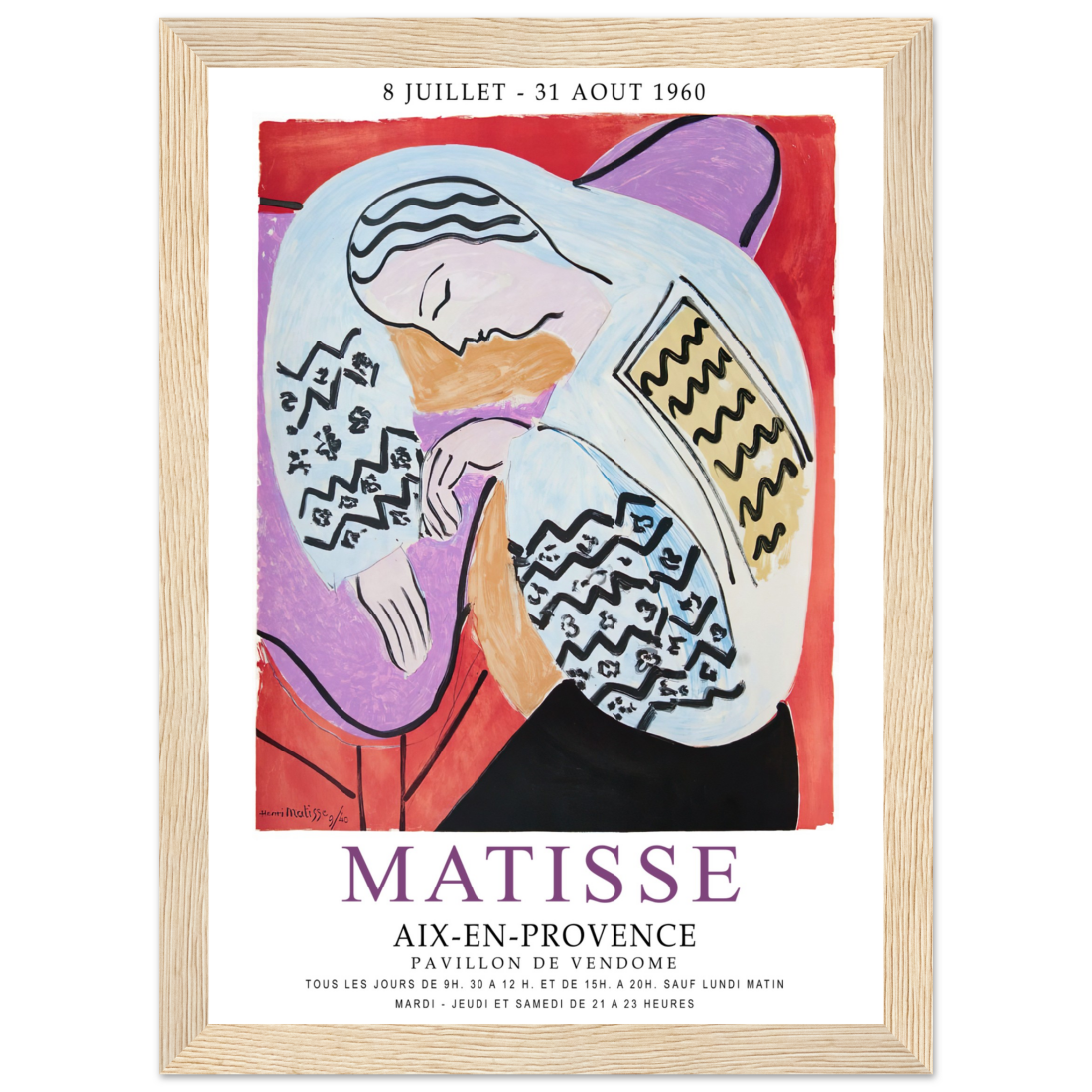 Henri Matisse the Dream Aix-En-Provence exhibition poster by Art-O-Rama Shop