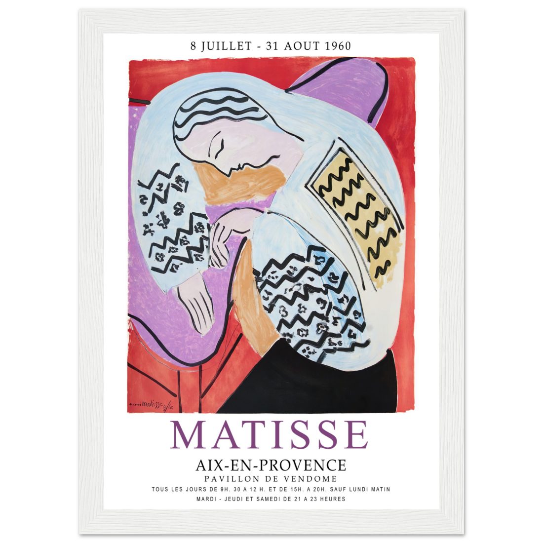 Henri Matisse the Dream Aix-En-Provence exhibition poster by Art-O-Rama Shop