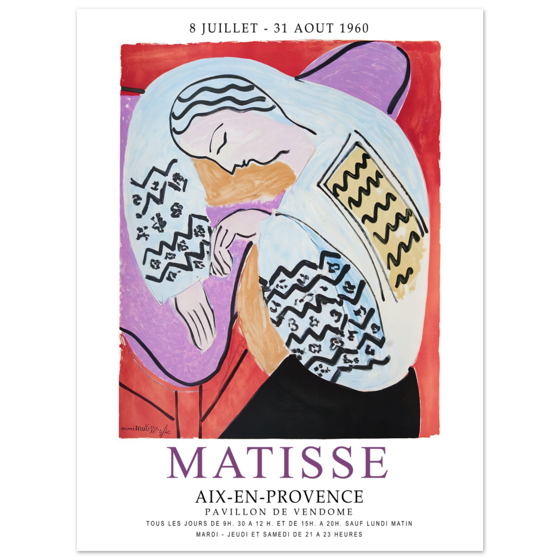 Henri Matisse the Dream Aix-En-Provence exhibition poster by Art-O-Rama Shop