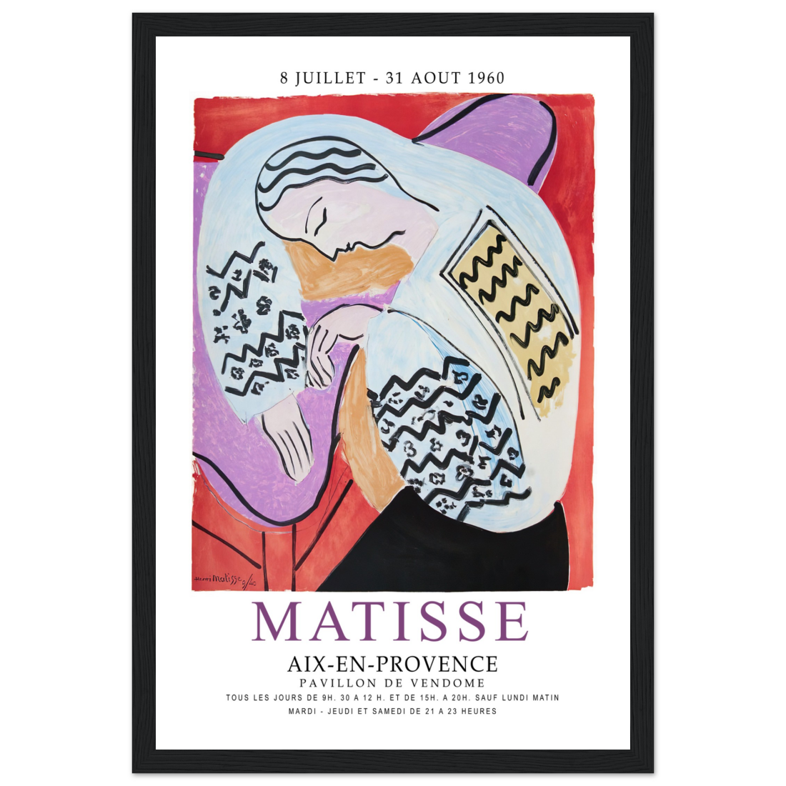 Henri Matisse the Dream Aix-En-Provence exhibition poster by Art-O-Rama Shop
