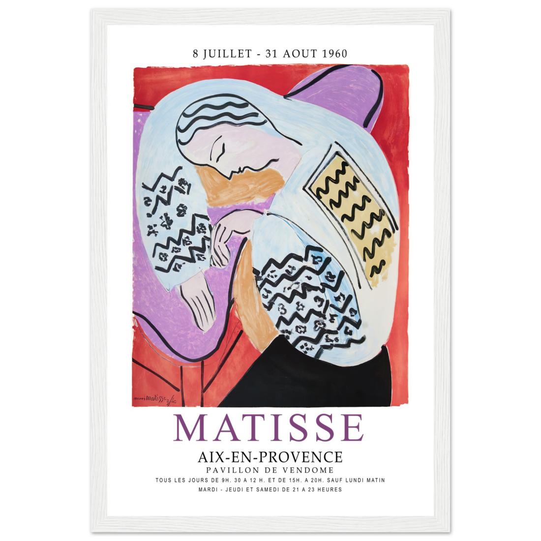 Henri Matisse the Dream Aix-En-Provence exhibition poster by Art-O-Rama Shop