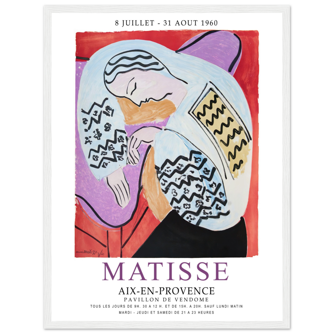 Henri Matisse the Dream Aix-En-Provence exhibition poster by Art-O-Rama Shop
