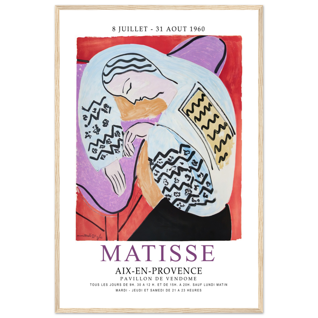 Henri Matisse the Dream Aix-En-Provence exhibition poster by Art-O-Rama Shop