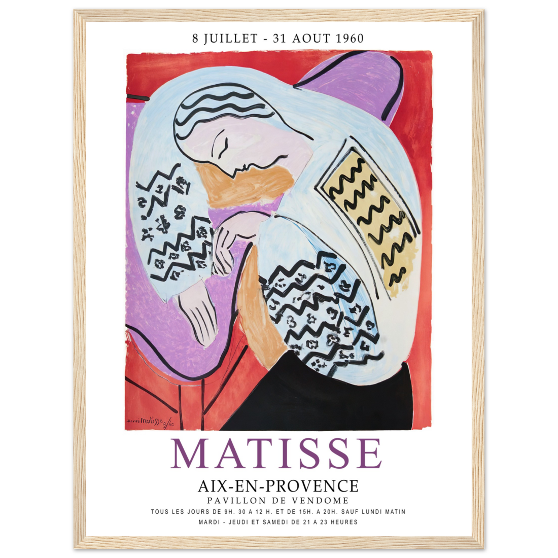 Henri Matisse the Dream Aix-En-Provence exhibition poster by Art-O-Rama Shop