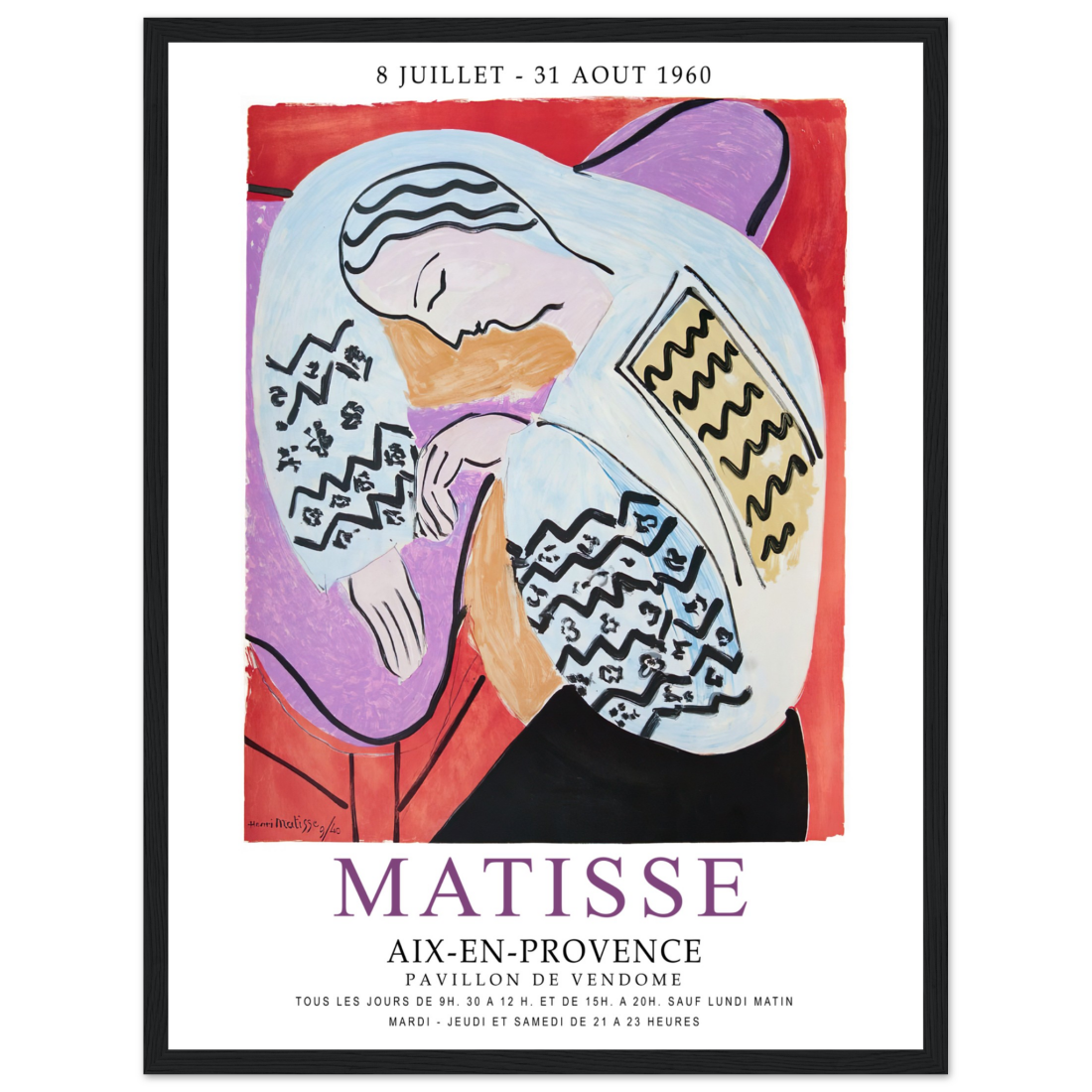 Henri Matisse the Dream Aix-En-Provence exhibition poster by Art-O-Rama Shop