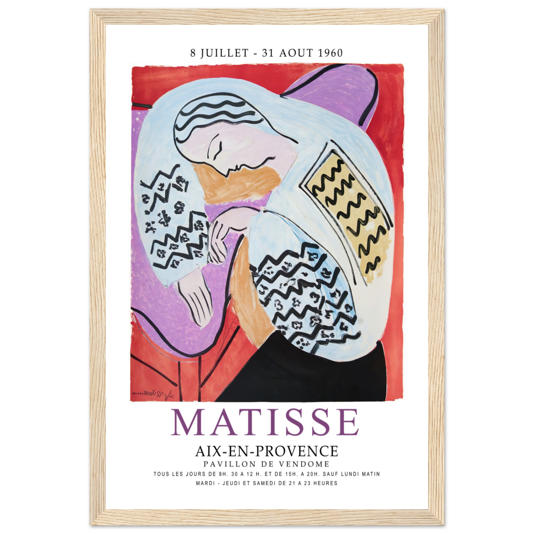 Henri Matisse the Dream Aix-En-Provence exhibition poster by Art-O-Rama Shop