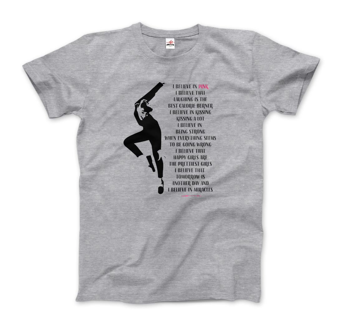 I Believe in Pink Quote t-shirt by Art-O-Rama Shop