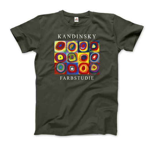 Kandinsky Farbstudie Color Study, Squares with Concentric Circles, 1913 artwork t-shirt by Art-O-Rama Shop