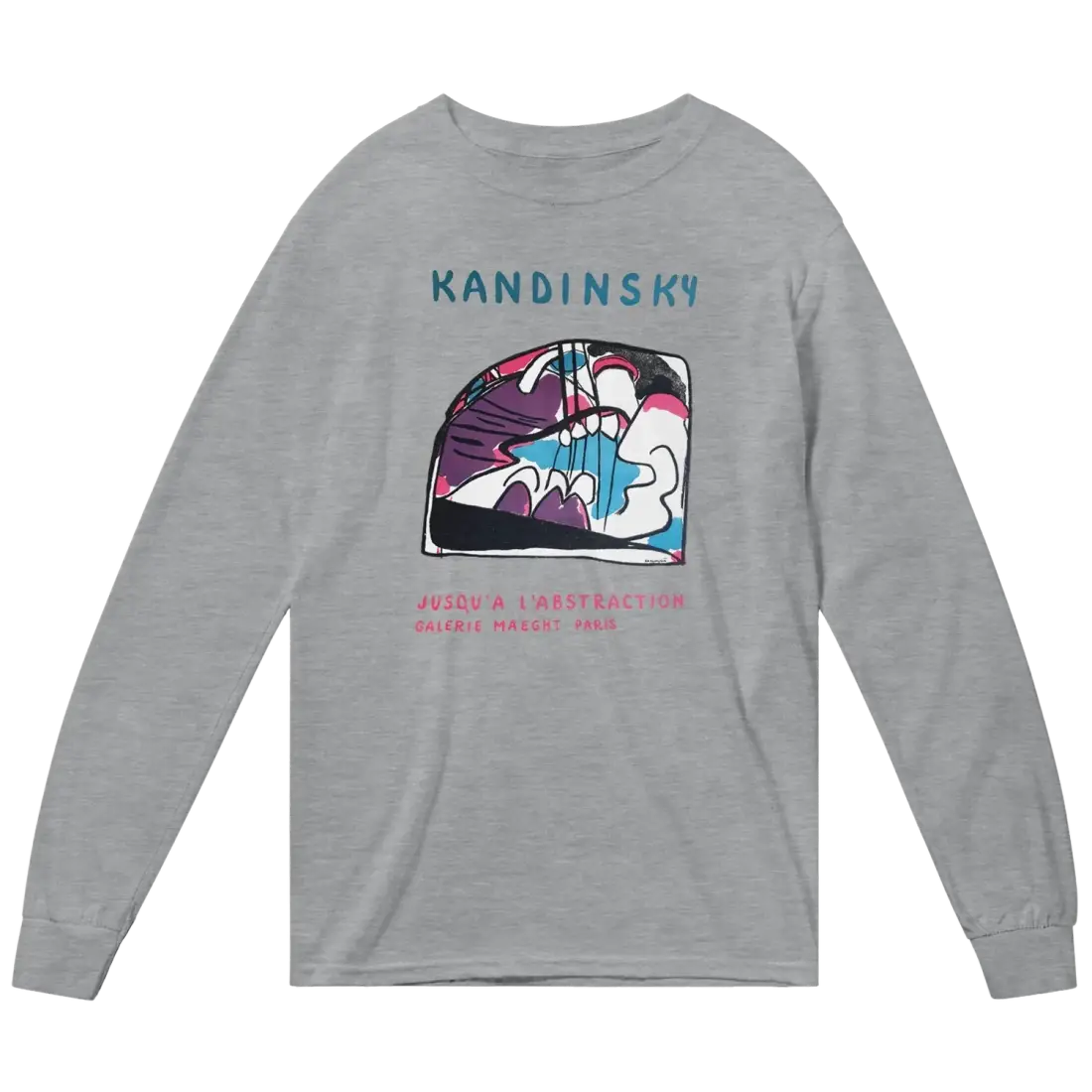 Kandinsky - Jusqu'a l'abstraction 1960 Artwork Long Sleeve Shirt by Art-O-Rama Shop