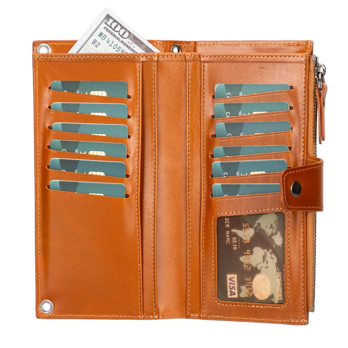 Kaycee Leather Women's Cell Phone Wallet with Strap by TORONATA