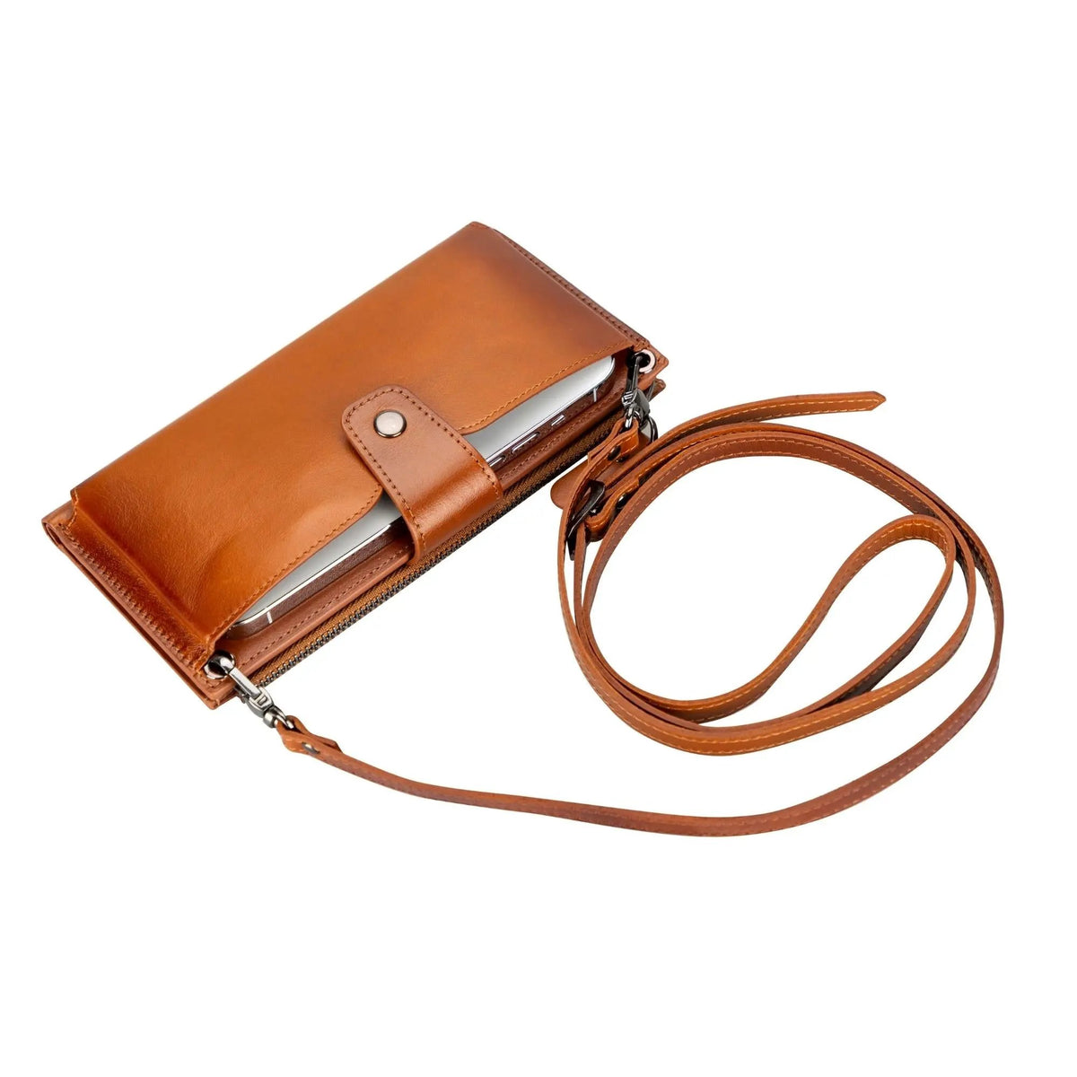 Kaycee Leather Women's Cell Phone Wallet with Strap by TORONATA