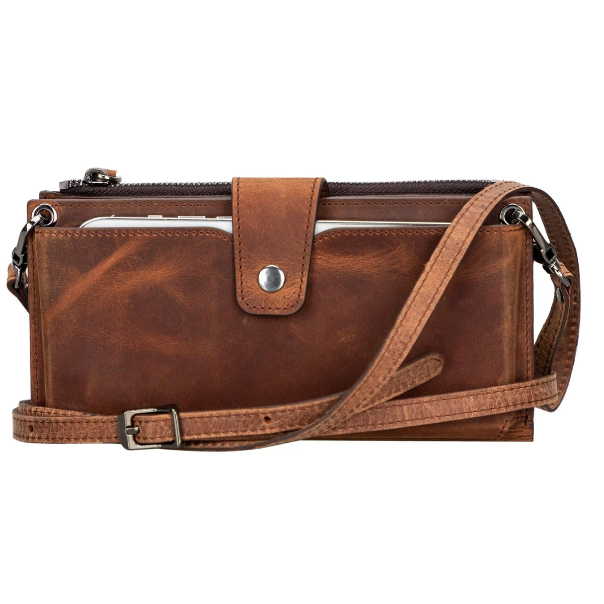 Kaycee Leather Women's Cell Phone Wallet with Strap by TORONATA