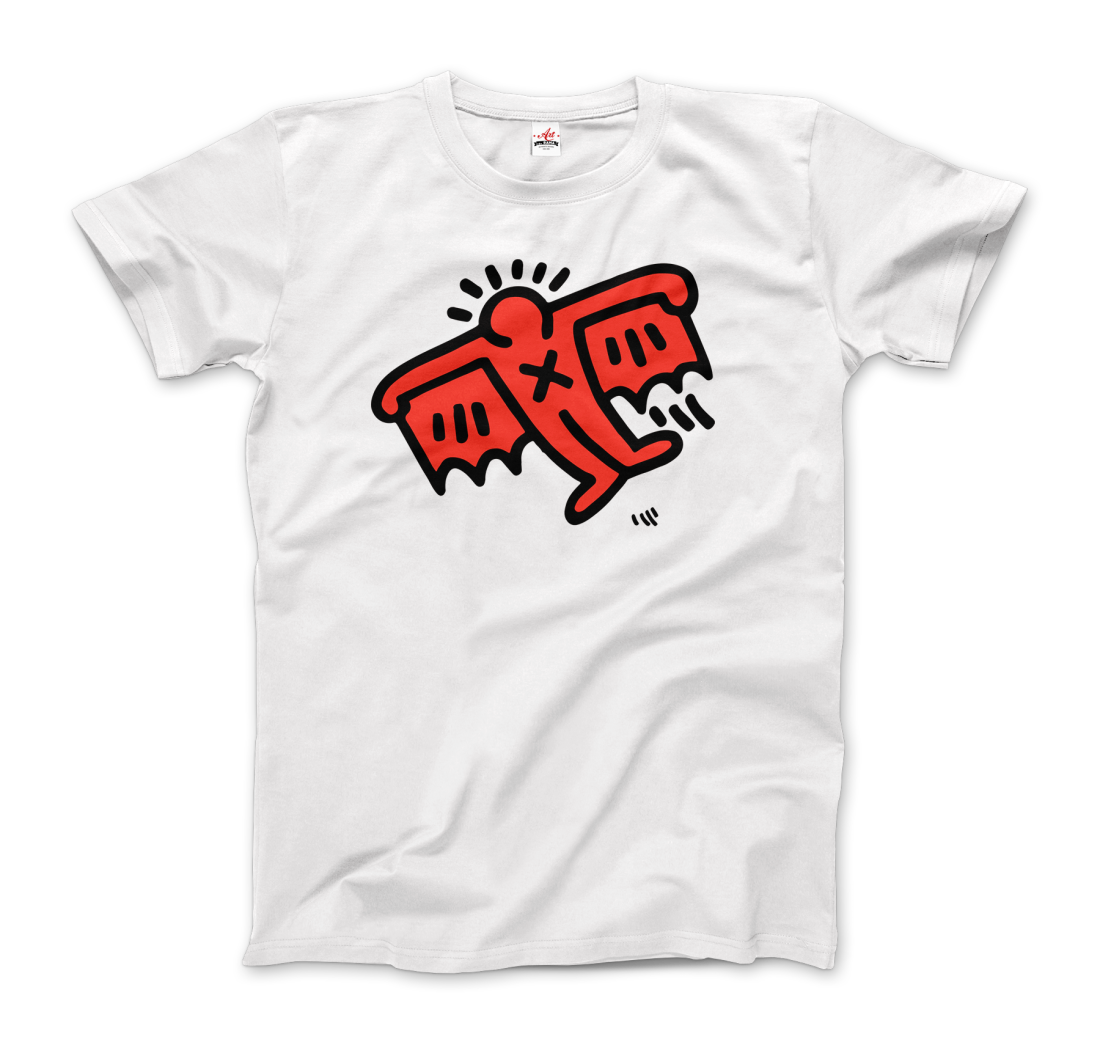 Flying Devil icon, 1990 street art t-shirt by Art-O-Rama Shop