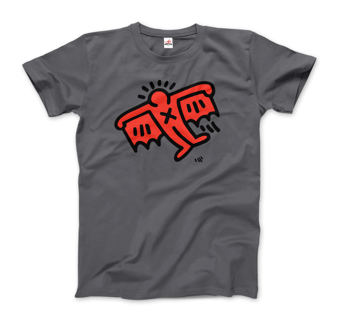 Flying Devil icon, 1990 street art t-shirt by Art-O-Rama Shop