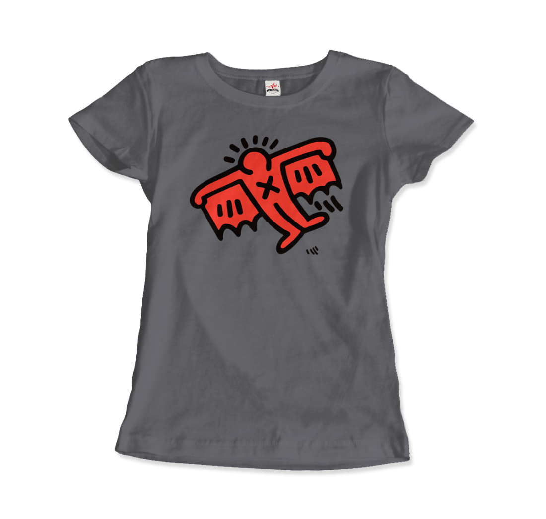 Flying Devil icon, 1990 street art t-shirt by Art-O-Rama Shop