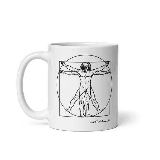 Leonardo Da Vinci, Vitruvian Man Sketch Mug by Art-O-Rama Shop