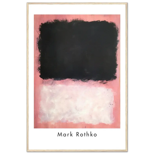 Mark Rothko Untitled, Pink, Black and White art poster by Art-O-Rama Shop