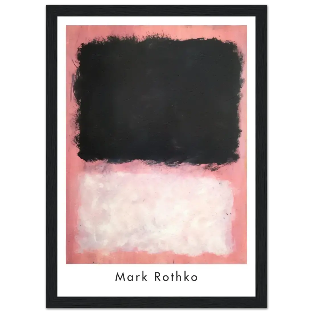 Mark Rothko Untitled, Pink, Black and White art poster by Art-O-Rama Shop