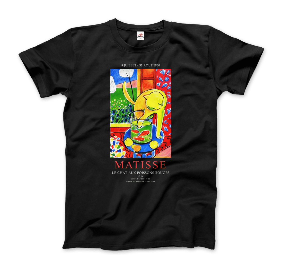 Matisse Exhibition, Le Chat Aux Poissons Rouges (The Cat) art t-shirt by Art-O-Rama Shop