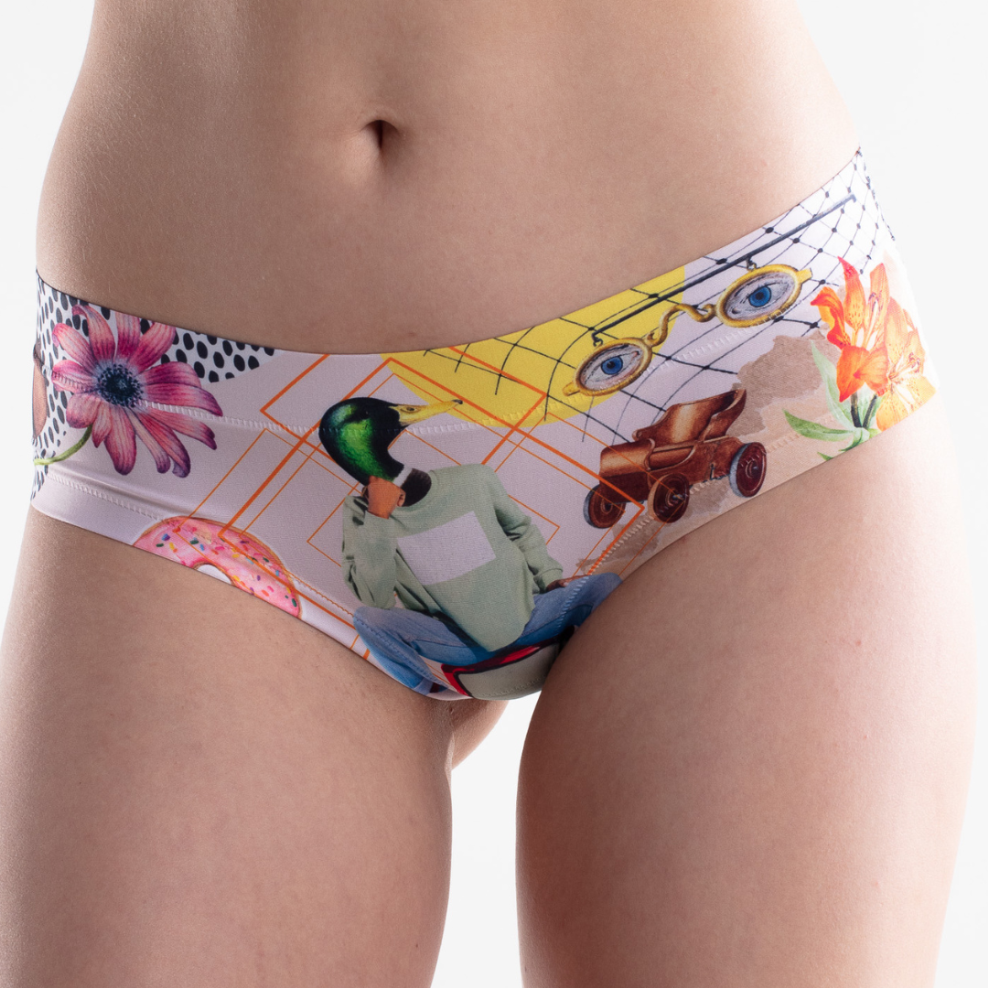 Memème Women’s Ultra-Comfortable ART - Retro - Panties | Breathable Cotton Crotch, Stretchy Fit, No Elastic Bands by Mememe