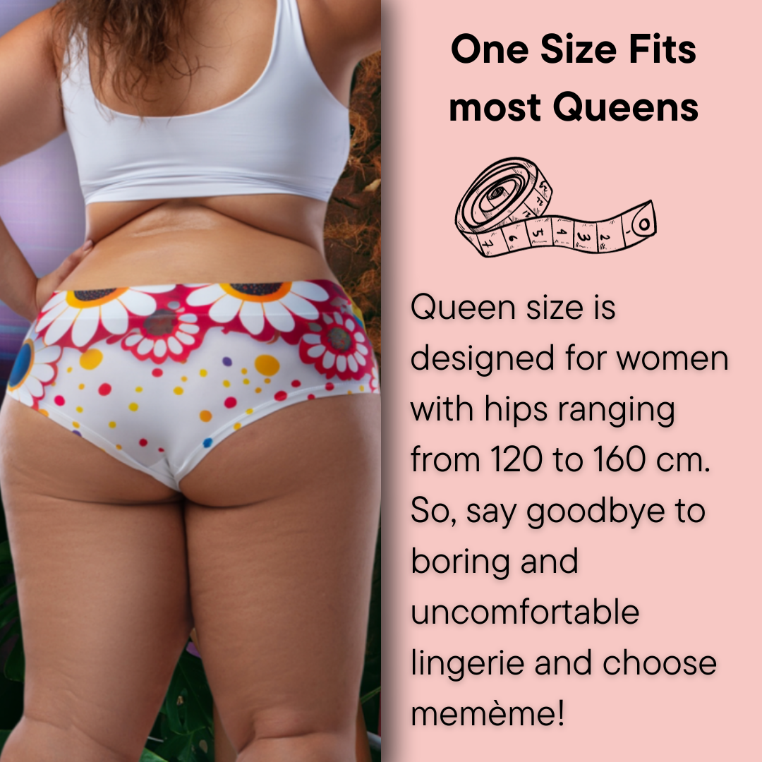 Memème Women’s Ultra-Comfortable Butterfly– Bliss - Queen Size Panties | Breathable Cotton Crotch, Stretchy Fit by Mememe