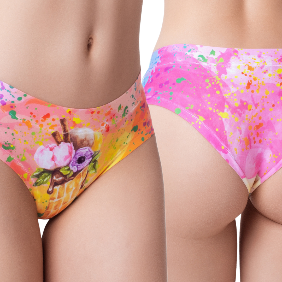 Memème Women’s Ultra-Comfortable CANDY SHOP - Drops - Panties | Breathable Cotton Crotch, Stretchy Fit, No Elastic Bands by Mememe