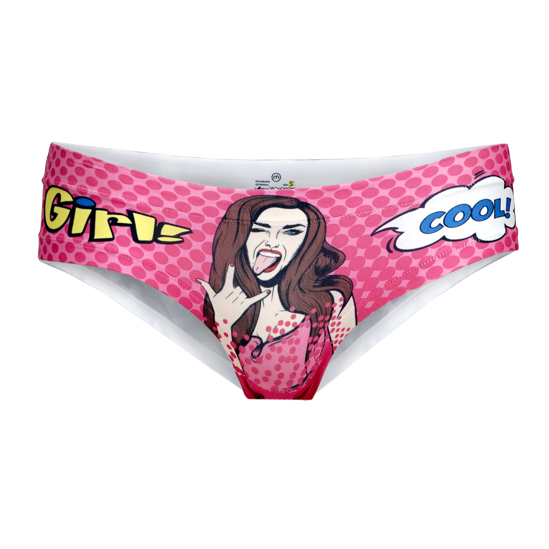 Memème Women’s Ultra-Comfortable COMIC FANS - Pink - Panties | Breathable Cotton Crotch, Stretchy Fit, No Elastic Bands by Mememe