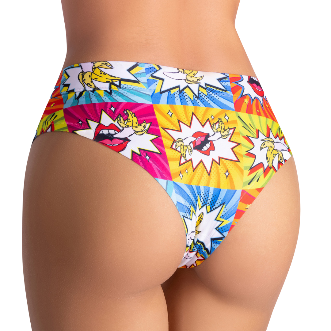 Memème Women’s Ultra-Comfortable COMICS - Curios Girl - Panties | Breathable Cotton Crotch, Stretchy Fit, No Elastic Bands by Mememe
